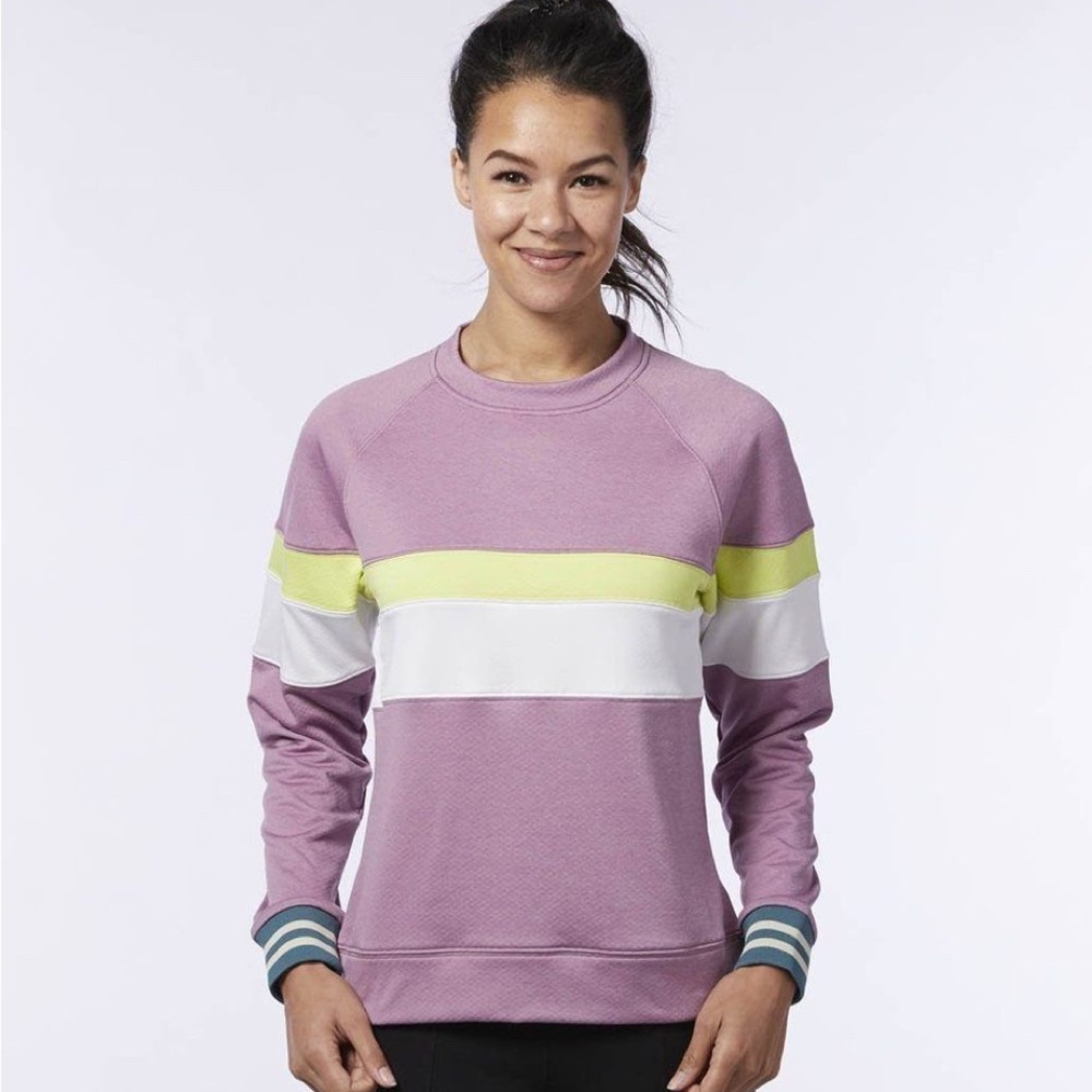 Cotopaxi Lavender Purple Colorblock Crewneck Sweatshirt Large Outdoor Style